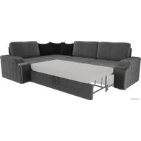 Угловой диван Лига диванов Николь 102976 (левый, велюр, серый)