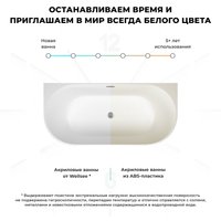 Ванна Wellsee Festive Fox 150x75 28730101R (пристенная ванна белый глянец, экран, ножки, сифон-автомат хром)