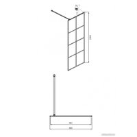 Душевая стенка Ambassador Walk-In 90x200 15031241