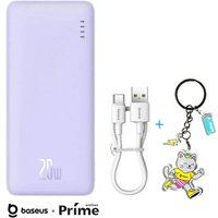Внешний аккумулятор Baseus Airpow 20000mAh (фиолетовый) + брендированный брелок Baseus
