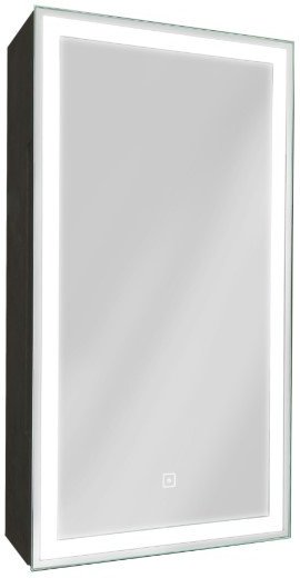 

Континент Шкаф с зеркалом Mirror Box Black Led 35x65 (левый)