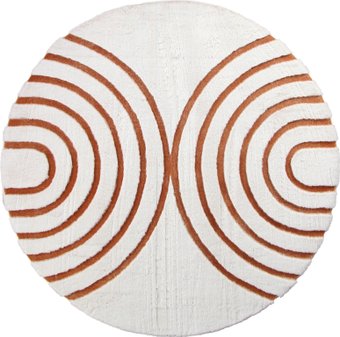 Ковер для жилой комнаты Pixel Rabbit Carving PX4005-DAIRE-CREAM-TERRA (1.6x1.6)