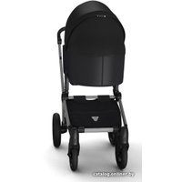 Универсальная коляска Invictus V-Pram (3 в 1, черный/золотистый, серебристая рама)