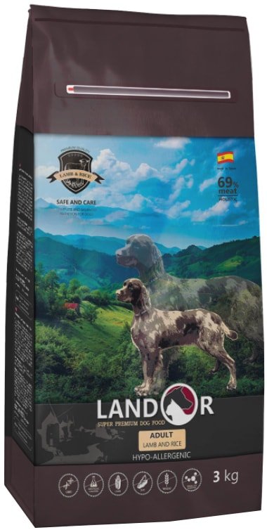 

Сухой корм для собак Landor Adult Lamb with Rice 15 кг