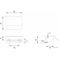 Ручка мебельная Boyard Kant RT013SG.1/32