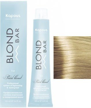

Крем-краска для волос Kapous Professional Blond Bar с экстрактом жемчуга BB 032 сливочная панна-котта
