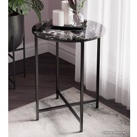 Журнальный столик Трия ДП 1-03-04 (стекло мрамор черный/черный)