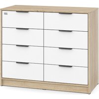 Детский комод Атон Мебель Zeus 1008 ЛДСП с шариковыми направляющими (дуб сонома/белый)