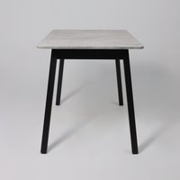 Кухонный стол Мамадома Tirk radial-110 раздвижной 110-142х70 (серый сланец/черный)