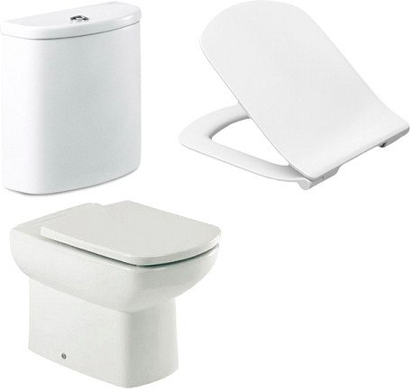 

Унитаз напольный Roca Dama Senso Compacto 342518000+34151B000+ZRU9302991