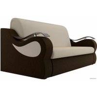 Диван Лига диванов Меркурий 100344 100 см (микровельвет, бежевый/коричневый)