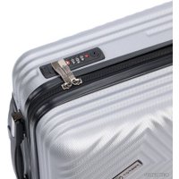 Чемодан-спиннер Torber T1919S 55 см (серебристый)
