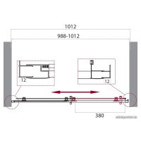 Душевая дверь BelBagno UNO-195-BF-1-100-P-Cr (текстурное стекло)