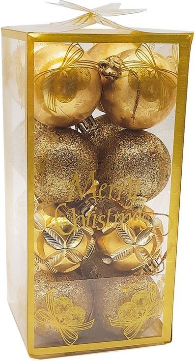 

Елочная игрушка MonAmi Новогодний Микс GOLD23-016 (16 шт)