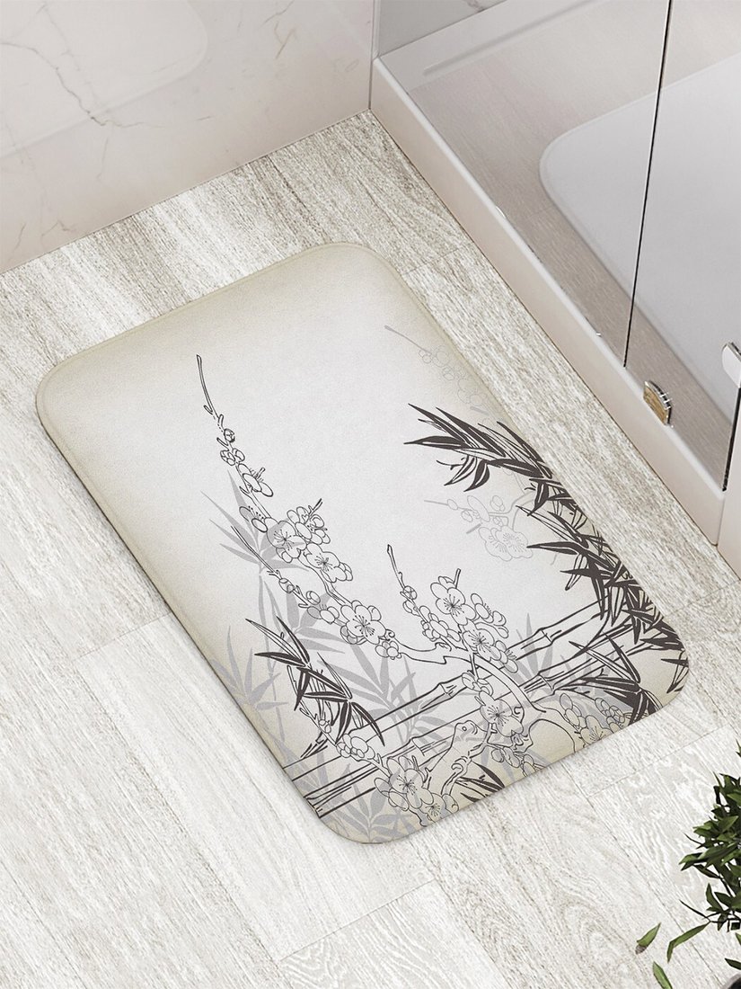 

Коврик для ванной JoyArty Цветущее дерево с пальмами bath_10013