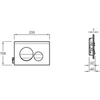 Панель смыва Jacob Delafon E20859-7-BMT (матовый черный/глянцевый черный)