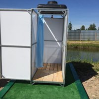 Душевая кабина для дачи с баком Импласт Летний душ с тамбуром 200 л.