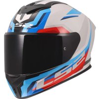 Мотошлем LS2 FF820 Rapid III Hyper (S, белый/синий/красный)