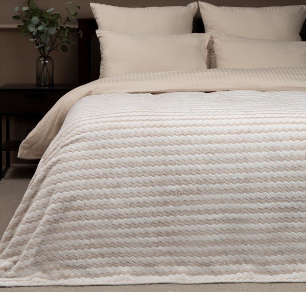 

Плед Tex Republic Absolute Зигзаг двухцветный Flannel 150x200 92565 (бежевый)