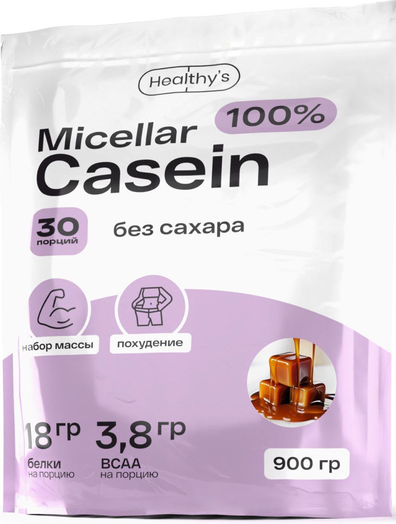 

Казеин (мицеллярный) Healthys 100% Micellar Casein (900г, сливочная карамель)