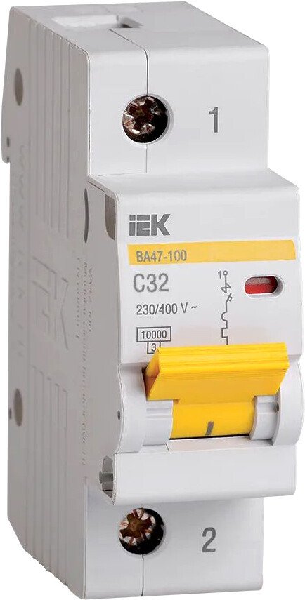 

Выключатель автоматический IEK ВА 47-100 32А 1P 10кА С MVA40-1-032-C