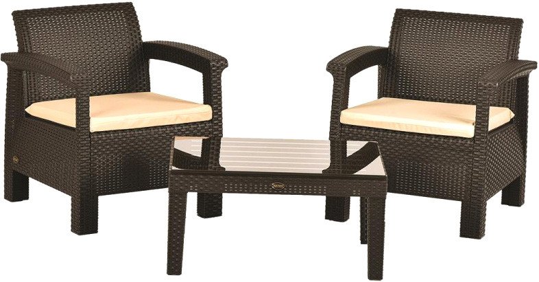 

Набор садовой мебели Irak Plastik California Balcon Set HK950 (коричневый)
