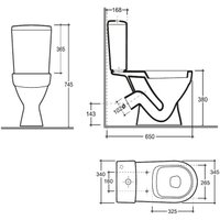 Унитаз напольный Керамин Толедо МЛ Инкоэр (с микролифтом)