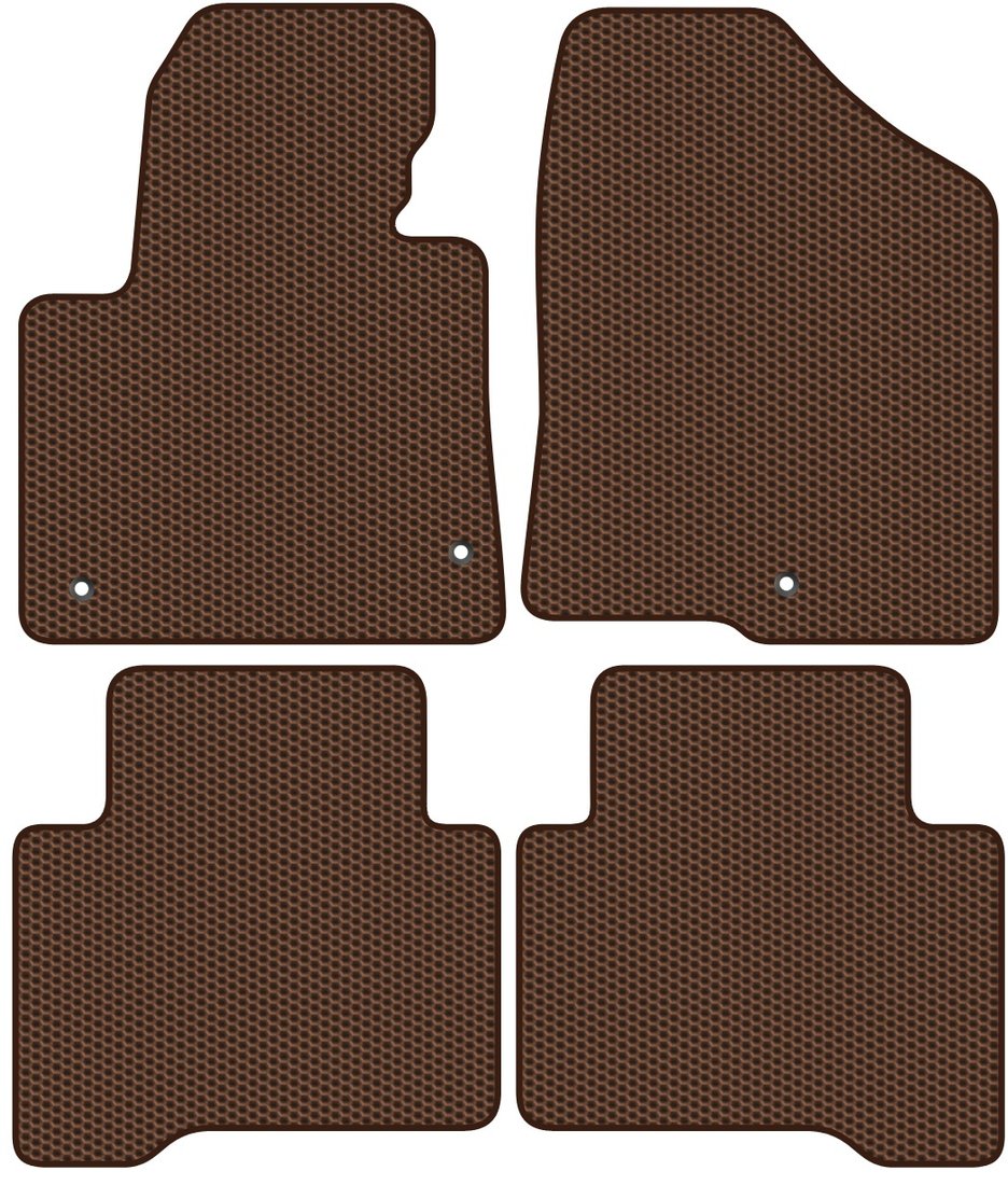 

Комплект ковриков для авто Alicosta Hyundai Grand Santa Fe I (suv / DM) 2013 - 2018 (коричневый, сота)