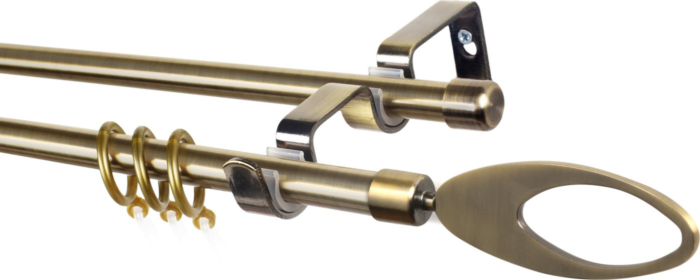 

Карниз для штор Sundays Home Лайт Эллипс 16мм+16мм двухрядный (антик, 1.8м)