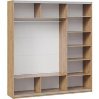 Шкаф-купе Трия Оскар Хилтон Т2 2100 271140 (ручка черная/дуб крафт золотой/белый матовый)