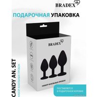 Анальная пробка Bradex Candy An Set SX 0009 (3 шт, черный)