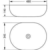 Умывальник Lauter 21836A + клапан 21190W + сифон 21635W (белый матовый)