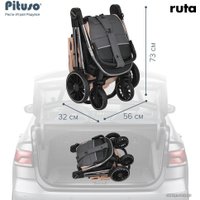 Коляска прогулочная «книга» Pituso Ruta (капучино)