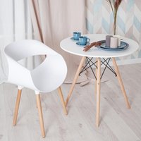 Стул с подлокотниками TetChair QXX mod. C1058 (белый/натуральный)