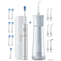 Электрическая зубная щетка и ирригатор Fairywill P11 + F30 (белый)