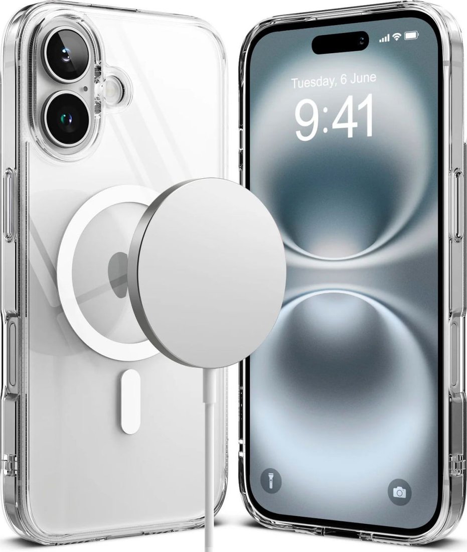 Чехол для телефона Ringke Fusion Magnetic Magsafe для iPhone 16 Clear