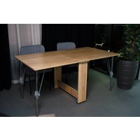 Стол-книга Stoloff Мечта 1600x850 (дуб сонома, опоры складные, углы прямые с роликами и ручками)