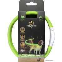 Ошейник Duvo Plus 13688/DV силиконовый, светящийся (салатовый)