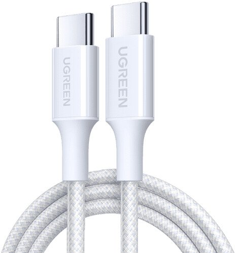

Кабель Ugreen L501 35218 USB Type-C - USB Type-C 60W (1 м, белый)