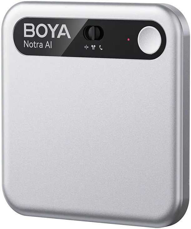 ИИ-диктофон BOYA Notra AI (серебристый)