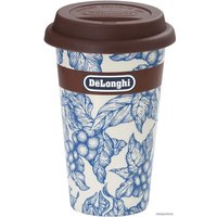 Многоразовый стакан DeLonghi Blue Flower DLSC064 300мл (бежевый/синий)
