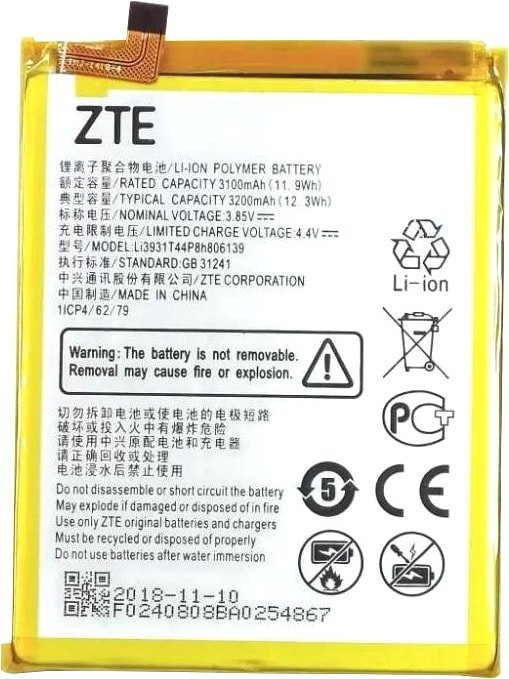 

Аккумулятор для телефона Копия ZTE LI3931T44P8H806139
