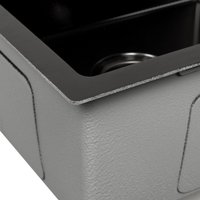 Кухонная мойка Basic CL DS Decor 50x50 (черный, коландер, дозатор)