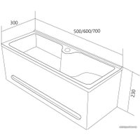  1Марка Тумба с умывальником Tiny S 70 У84221 (белый)