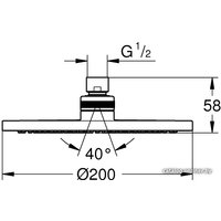 Верхний душ Grohe Tempesta Cosmopolitan 200 27541001