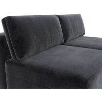 Угловой диван Лига диванов Лига-060 НПБ угол универсальный 129497 (велюр Tower 11 темно-серый)