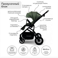 Универсальная коляска Bubago Lotta BG BG 150-4 (3 в 1, зеленый)