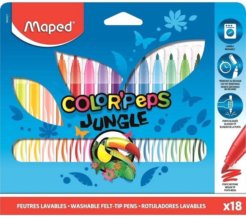 

Фломастеры Maped Jungle 845421 (18шт)