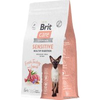 Сухой корм для кошек Brit care Superpremium Sensitive с индейкой и ягненком (чувствительное пищеварение) 1.5 кг