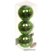 Елочная игрушка Серпантин Глянец шар 6 см 3 шт (салатовый) 201-1294